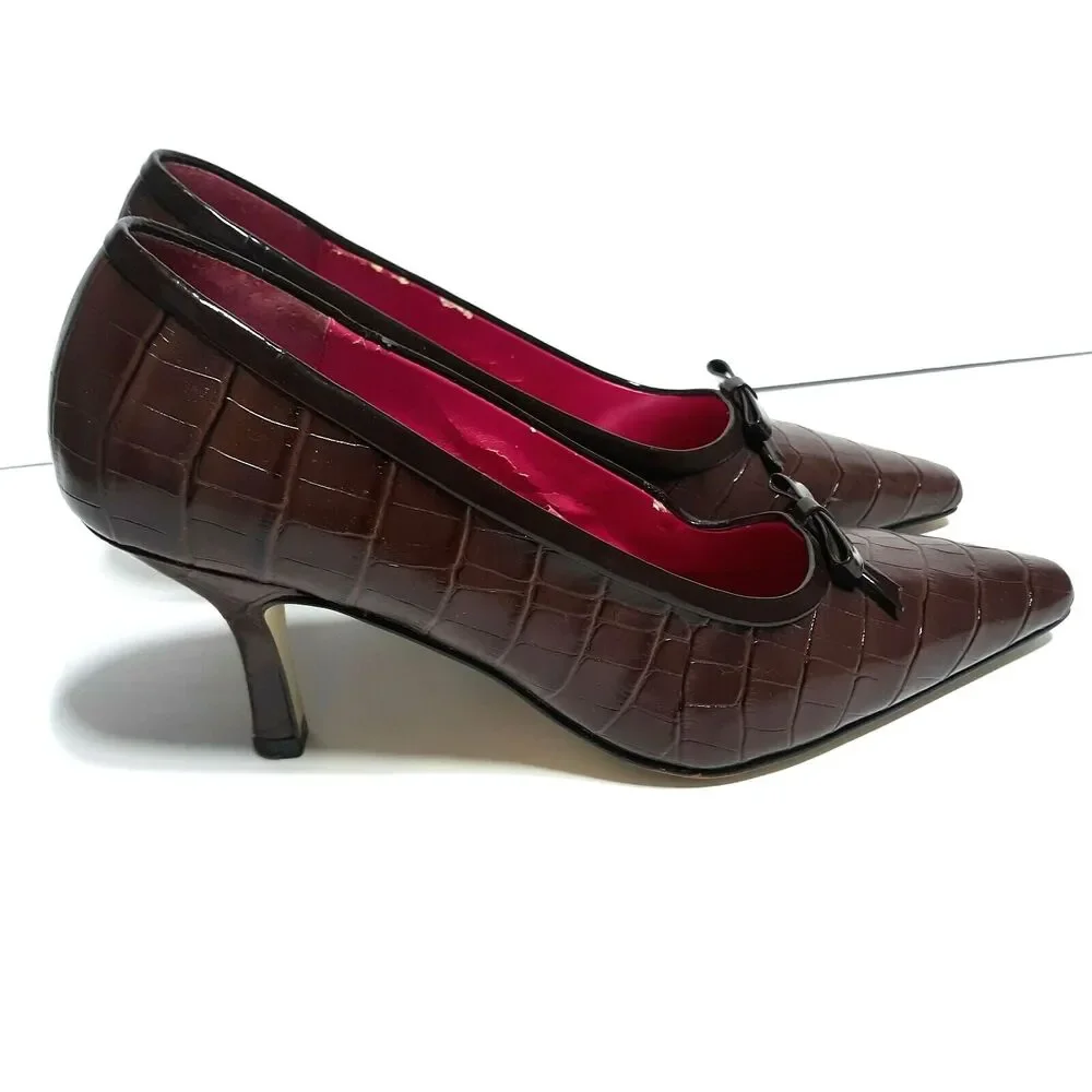 Women’s Isaac Mizrahi For Target Crocodile Skin Print  Tall Heels Size 7 shoes